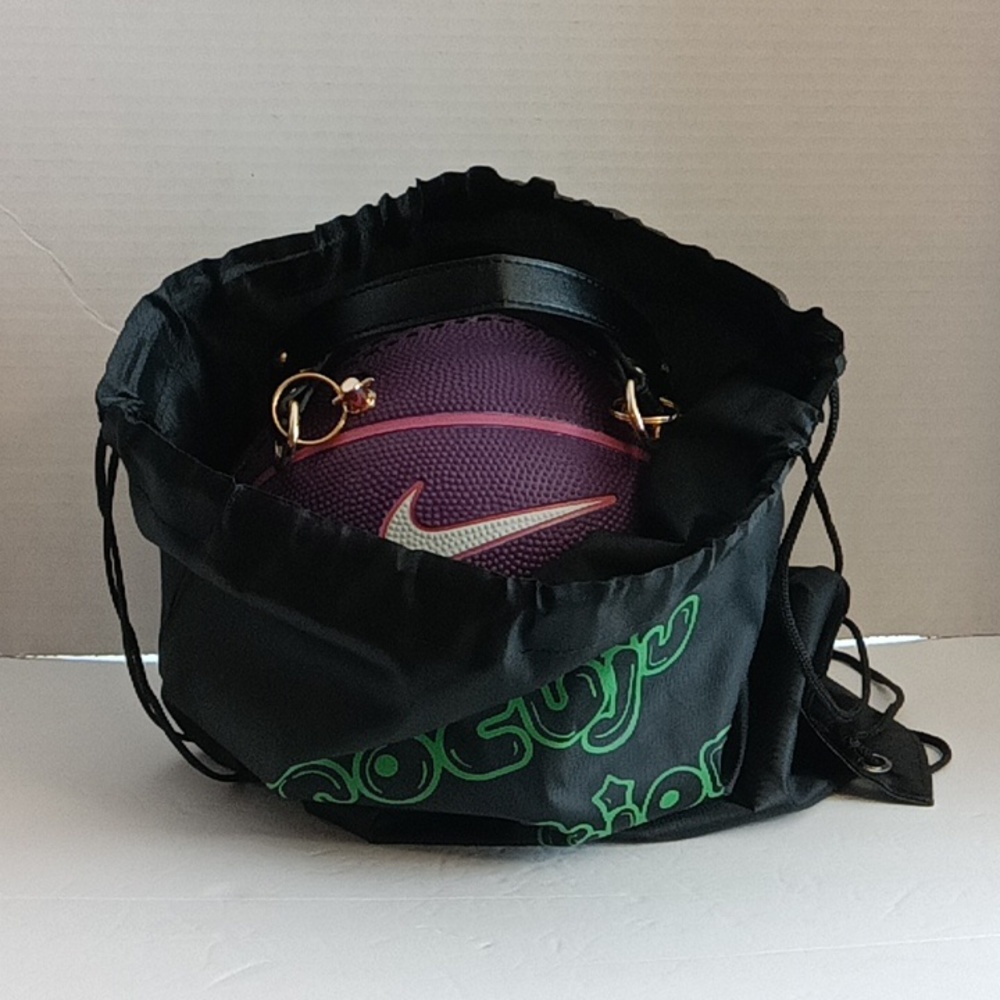 NWT NEW LIMITED EDITION HANDMADE NIKE SKILLS PURPLE/PINK π©·π BASKETBALL PURSEπ - Picture 14 of 16